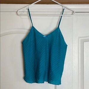 VINTAGE VICTORIAS SECRET TEAL CAMI LINGERIE TOP
